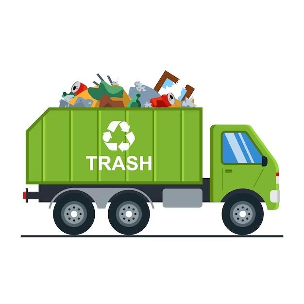 2024 Garbage And Recycling Schedule And Info Page Available For   Garbage Truck With Garbage Goes Landfill 124715 234 